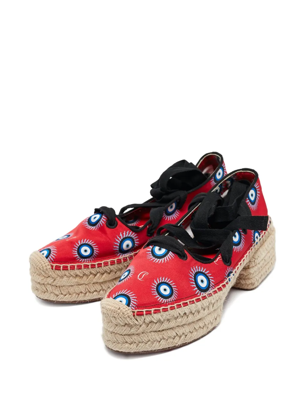 Christian Louboutin Pre-Owned 60mm graphic-print espadrilles | Image 2