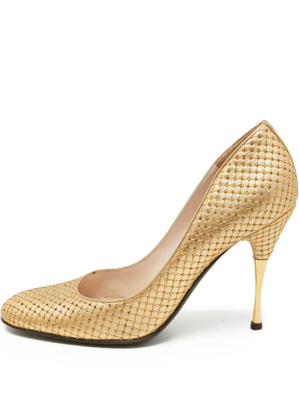 Sergio Rossi Vintage 105mm mesh pumps | Gold | Image 1
