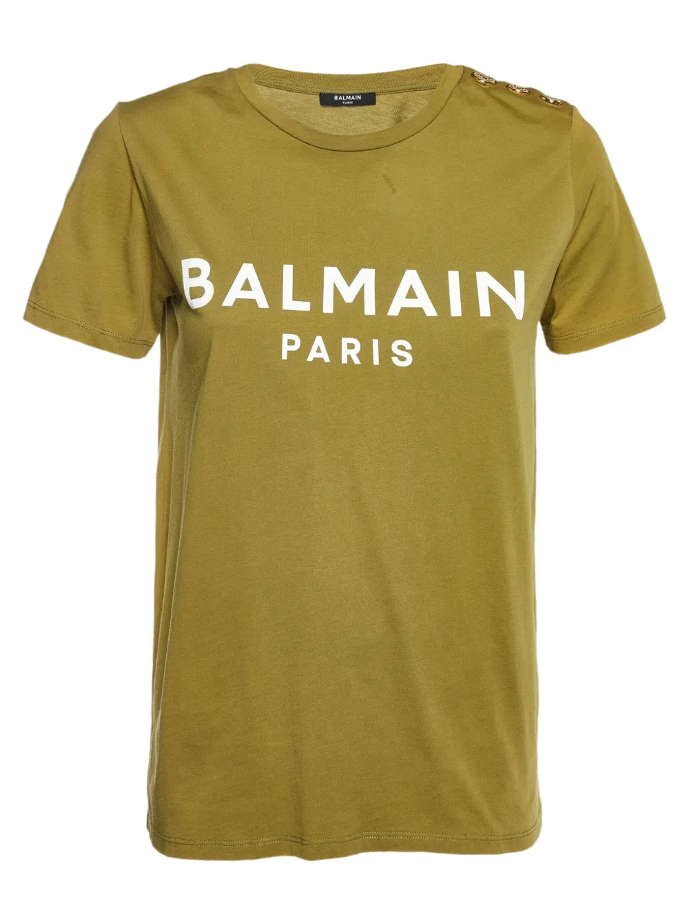Balmain Pre-Owned logo-print T-shirt | Green | Image 1