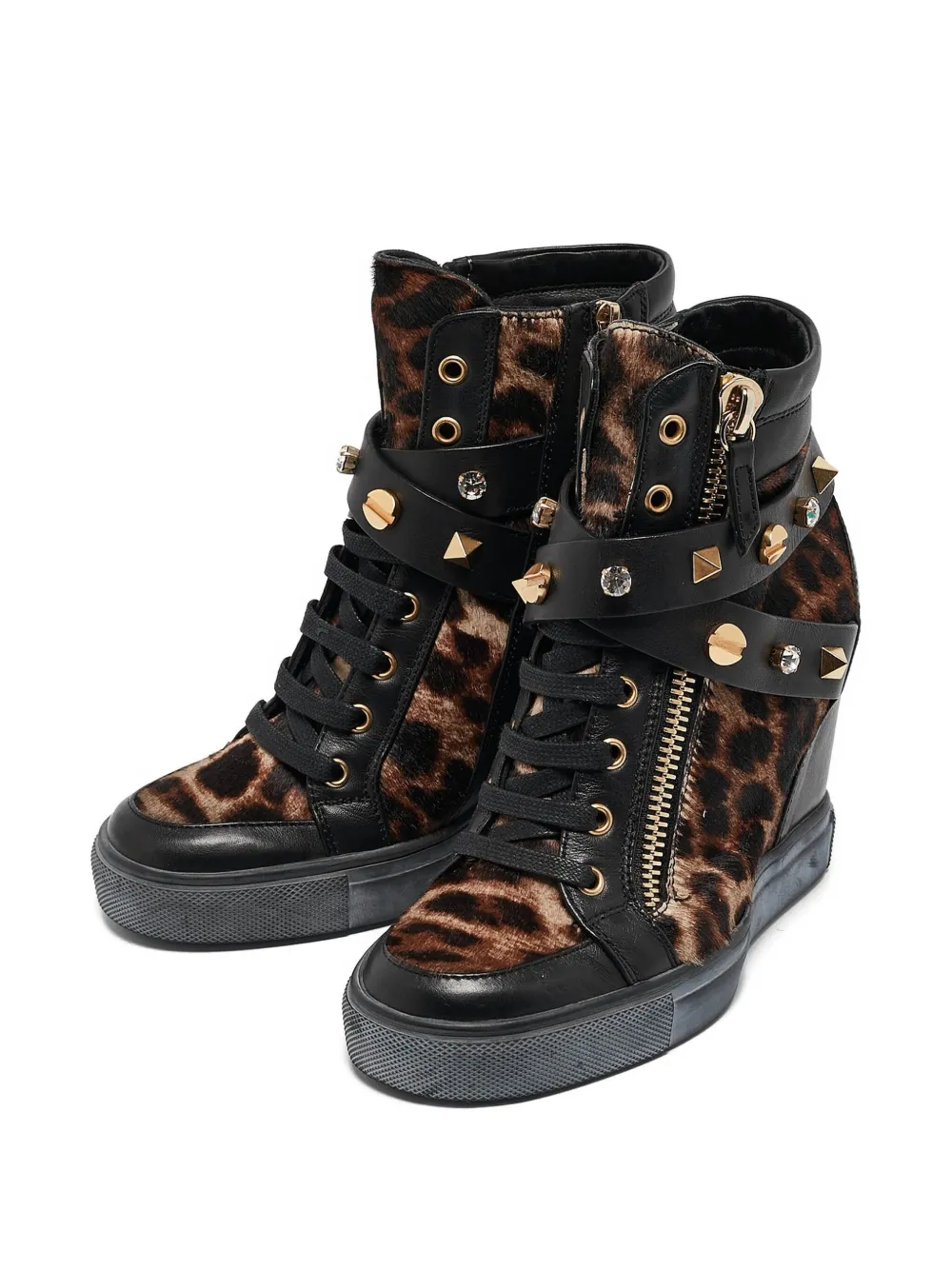 Le Silla leopard-print wedge sneakers | Image 2