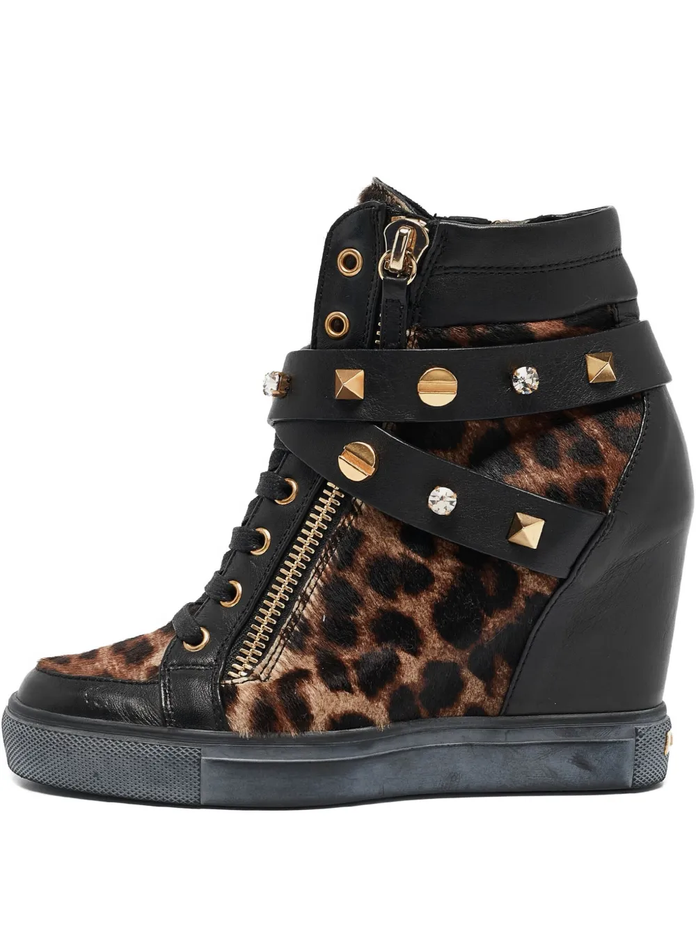 Le Silla leopard-print wedge sneakers | Brown | Image 1
