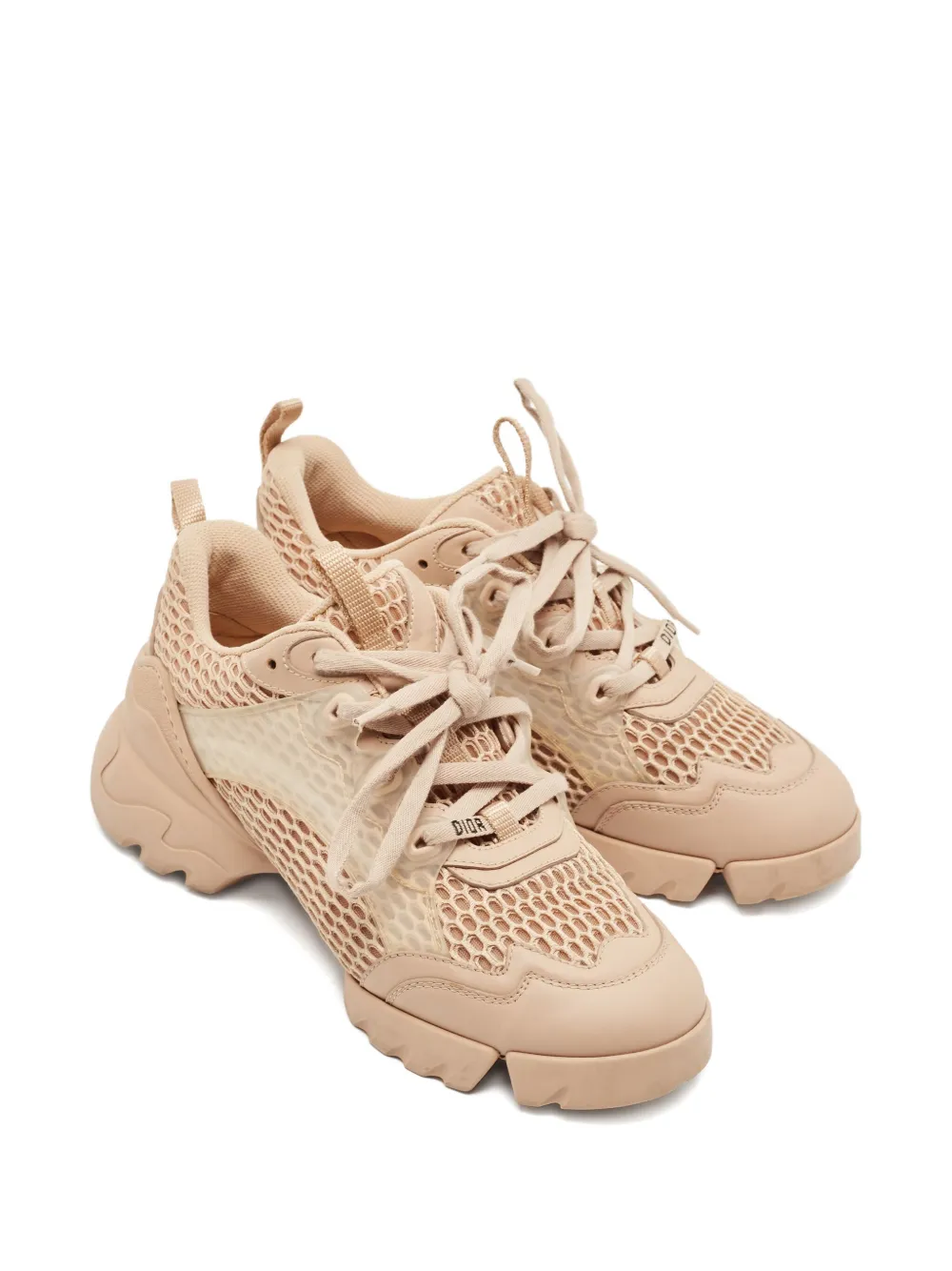 Christian Dior Pre-Owned Leren sneakers met mesh - Beige