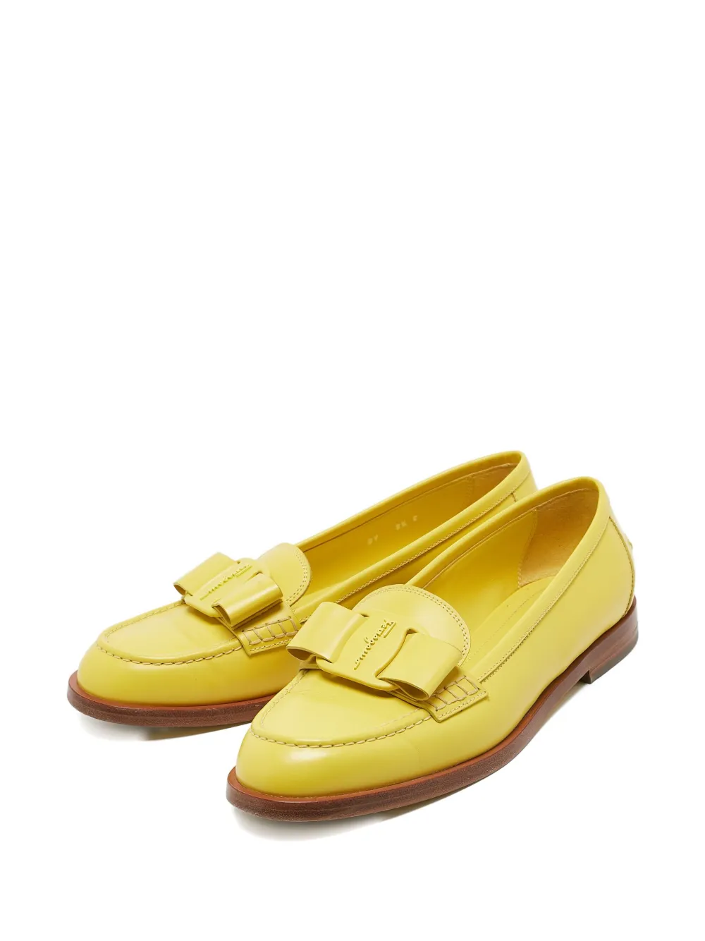 Ferragamo Pre-Owned Vivaldo Vara leren loafers - Geel