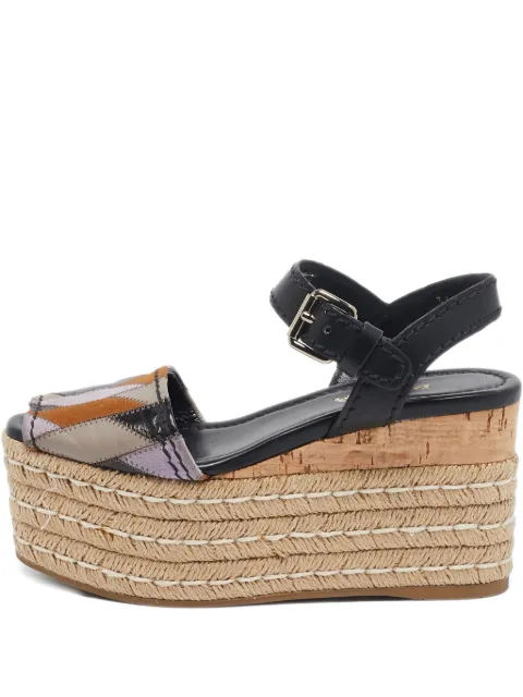 Prada Pre-Owned patchwork platform sandals