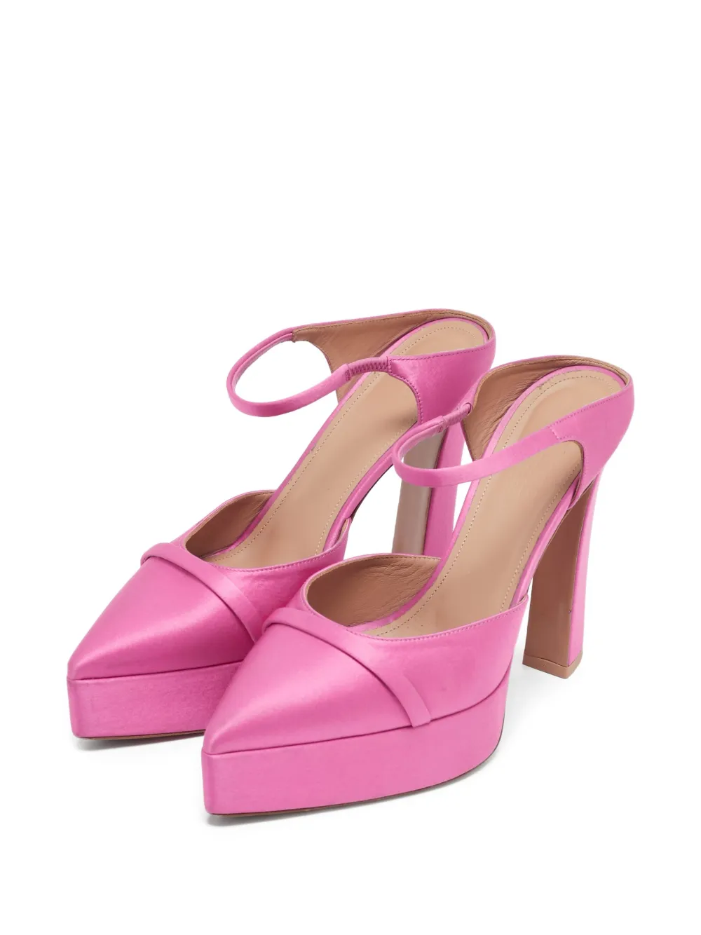 Malone Souliers pre-owned 140mm Mora satin platform mules | Image 2