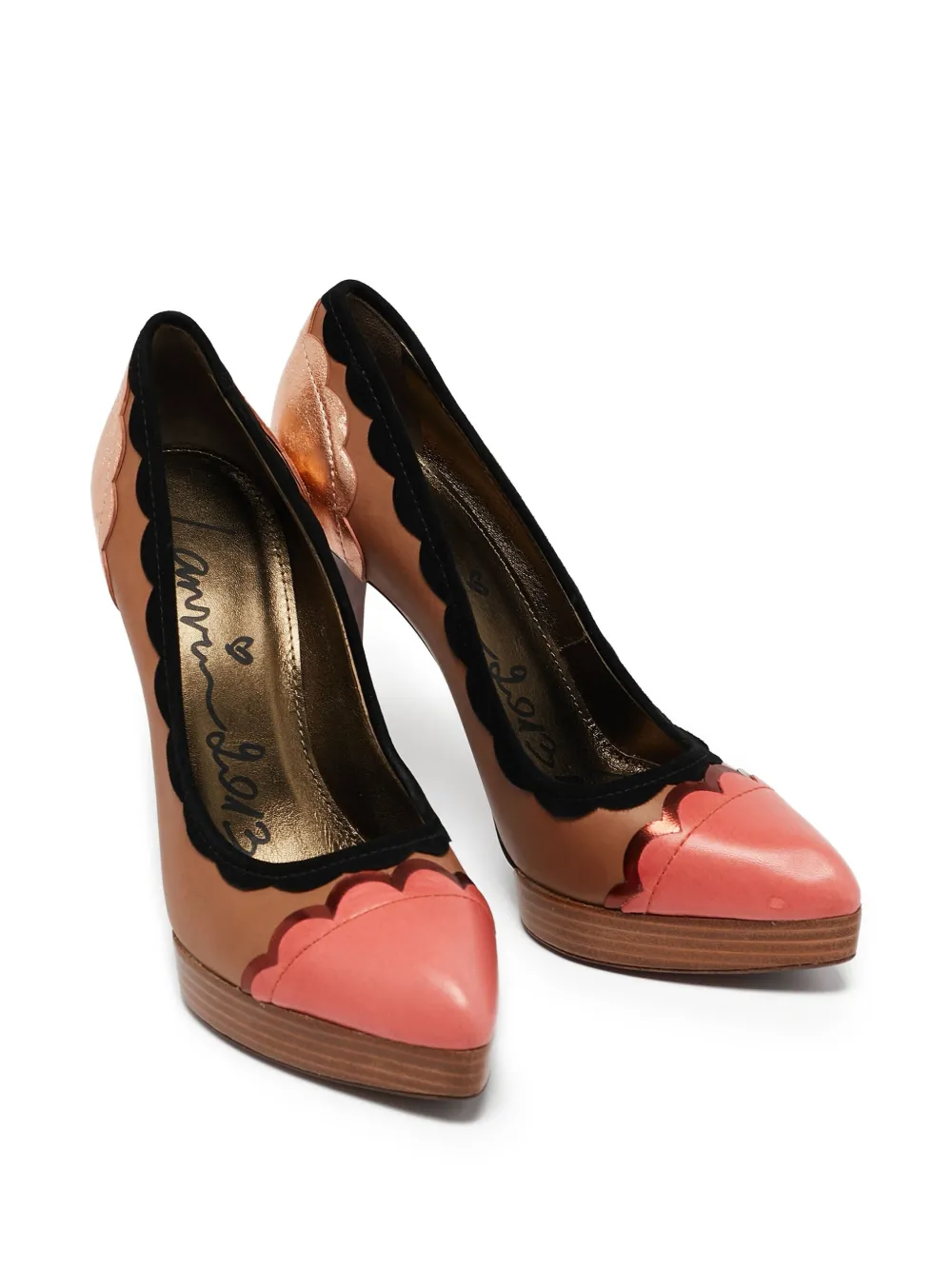 Lanvin Pre-Owned 120 mm gewelfde pumps - Bruin