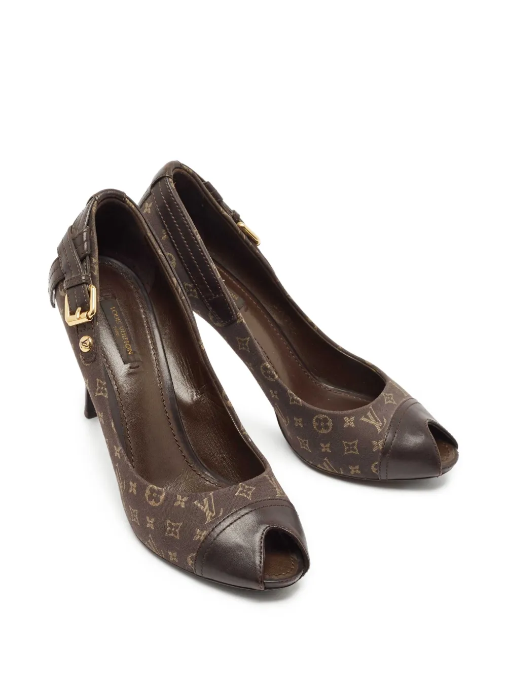 Louis Vuitton Pre-Owned 100 mm pumps met monogram - Bruin