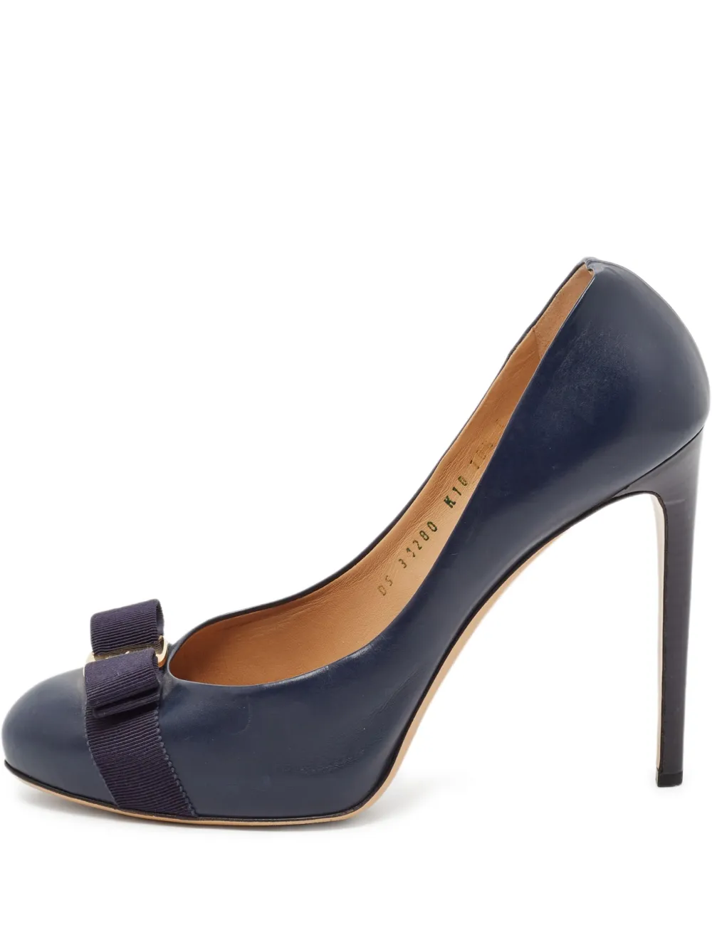 Ferragamo Pre-Owned 110mm leather heeled pumps | Blue | Image 1