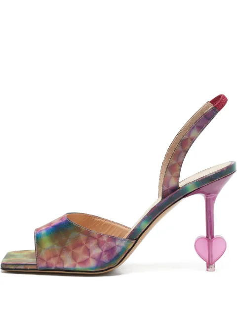 MACH & MACH pre-owned 90mm heart-heel open-toe sandals