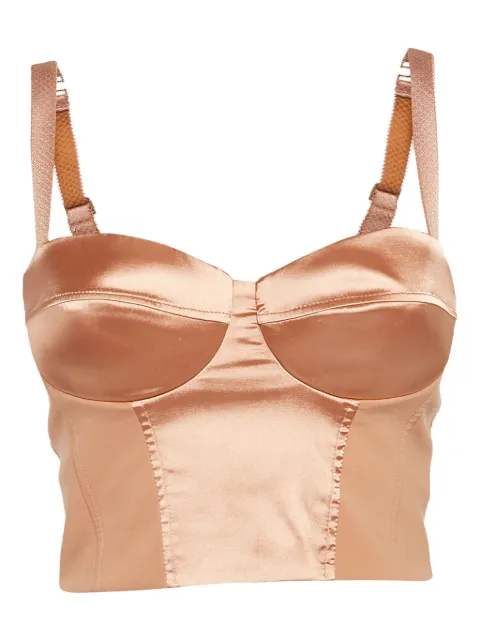 Elisabetta Franchi pre-owned satin bustier crop top