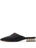 Nicholas Kirkwood pre-owned Casati pearl-embellished slip-on mules - Black