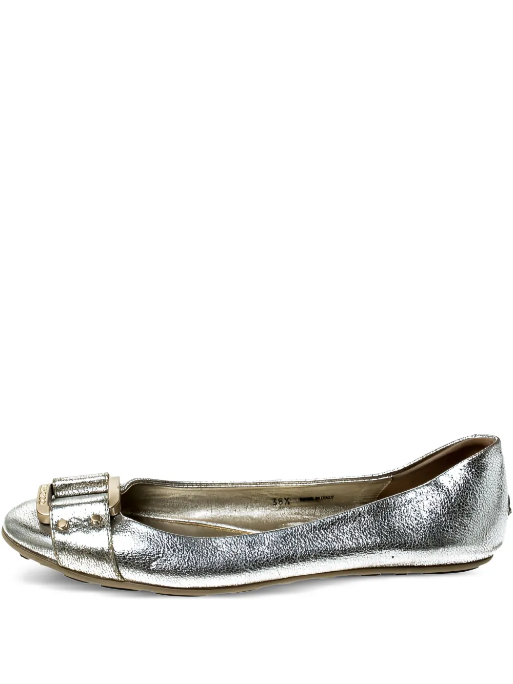 Jimmy Choo Pre-Owned metallic leather ballet flats | Metallic | Image 1