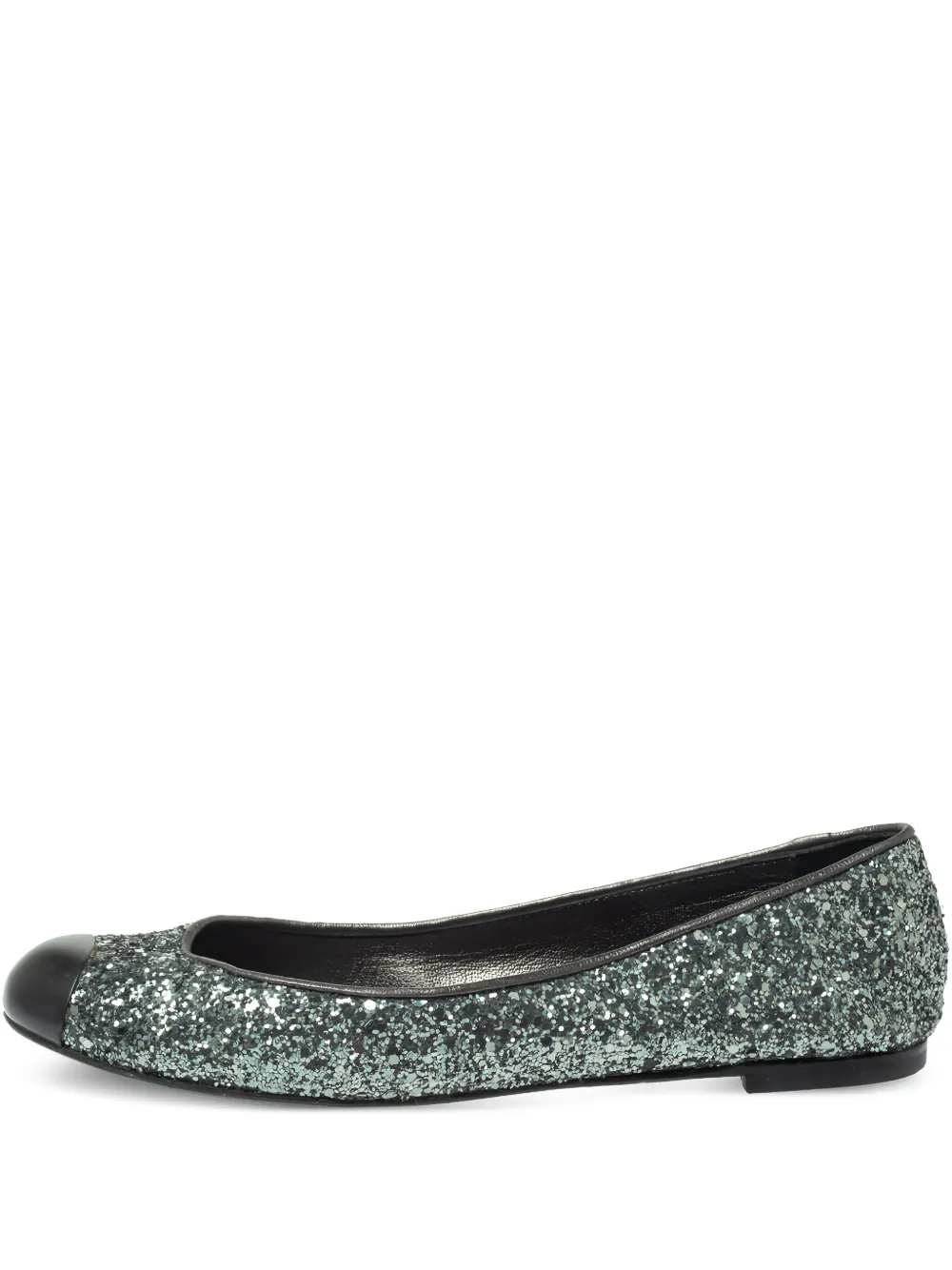 Giuseppe Zanotti Vintage pre-owned glitter-embellished flats | Green | Image 1