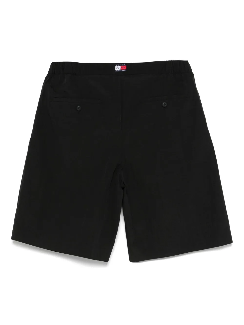 Tommy Hilfiger x Mercedes embroidered-logo shorts - Zwart