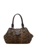 Fendi Pre-Owned 2000-2010 Tiger Print Canvas shoulder bag - Brown