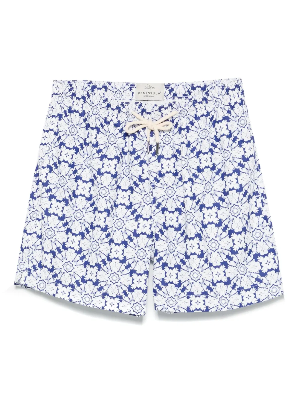 floral-print swim shorts