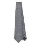 Canali patterned-jacquard tie - Grey