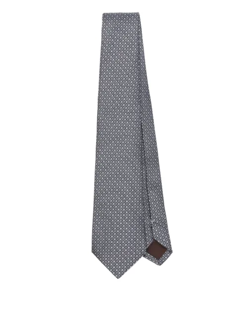 Canali patterned-jacquard tie