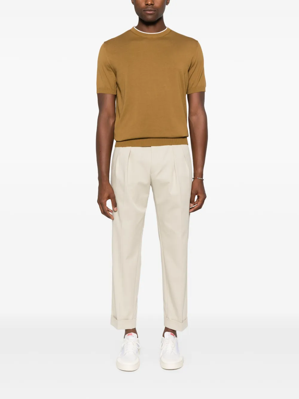 Canali fine-knit T-shirt - Groen