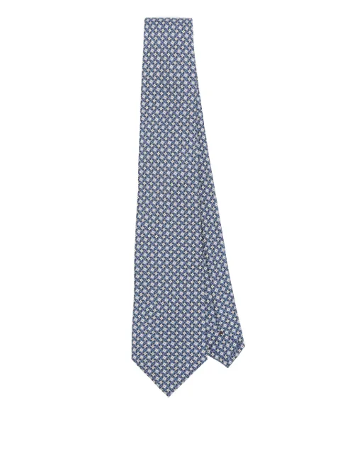 Canali geometric-print tie