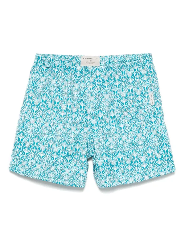 PENINSULA SWIMWEAR Shorts De Playa Con Estampado De Cachemira