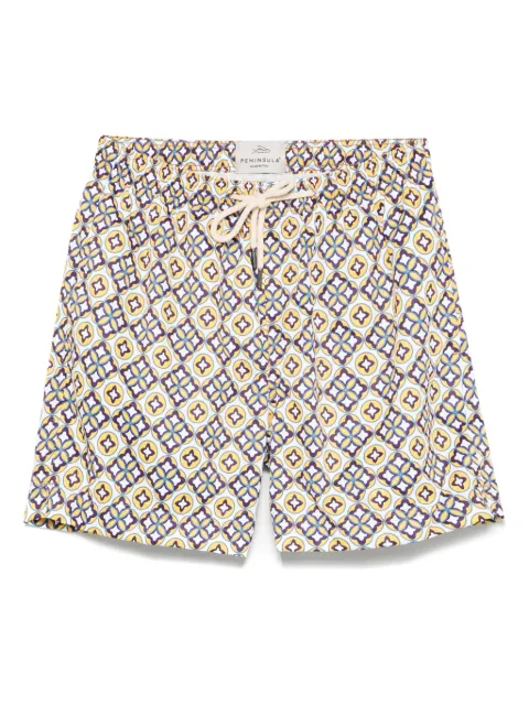 PENINSULA SWIMWEAR abstract-print swim shorts