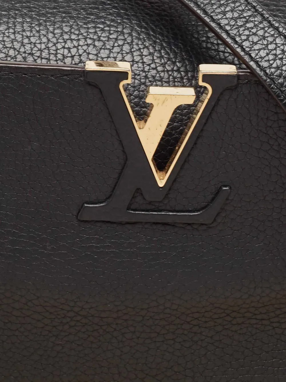 Pre-owned Louis Vuitton Capucines Tote Bag In Black