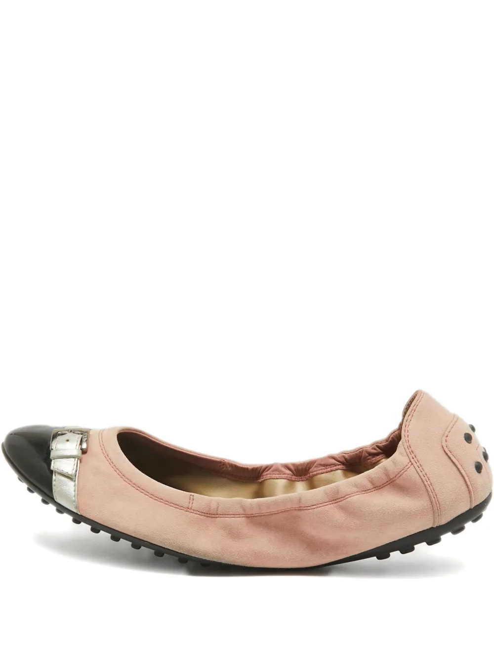 Tod's Vintage pre-owned patent leather buckled ballet flats - ピンク Tod's Vintage pre-owned patent leather buckled ballet flats - ピンク