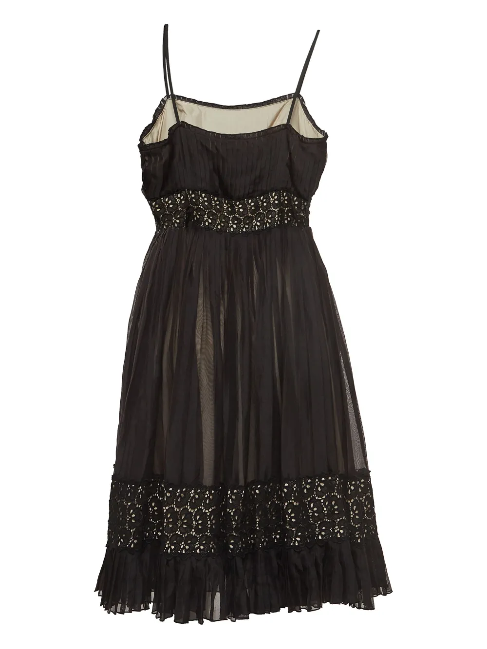 Sportmax Vintage Pre-owned geplooide mini-jurk - Zwart