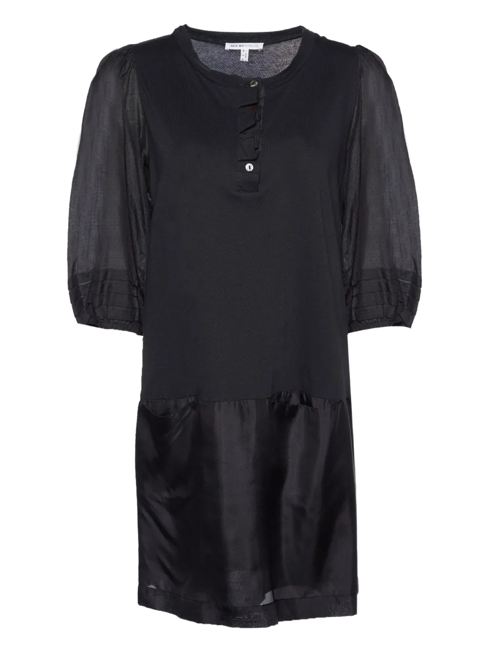 See By Chloé Vintage Abito in cotone - Nero