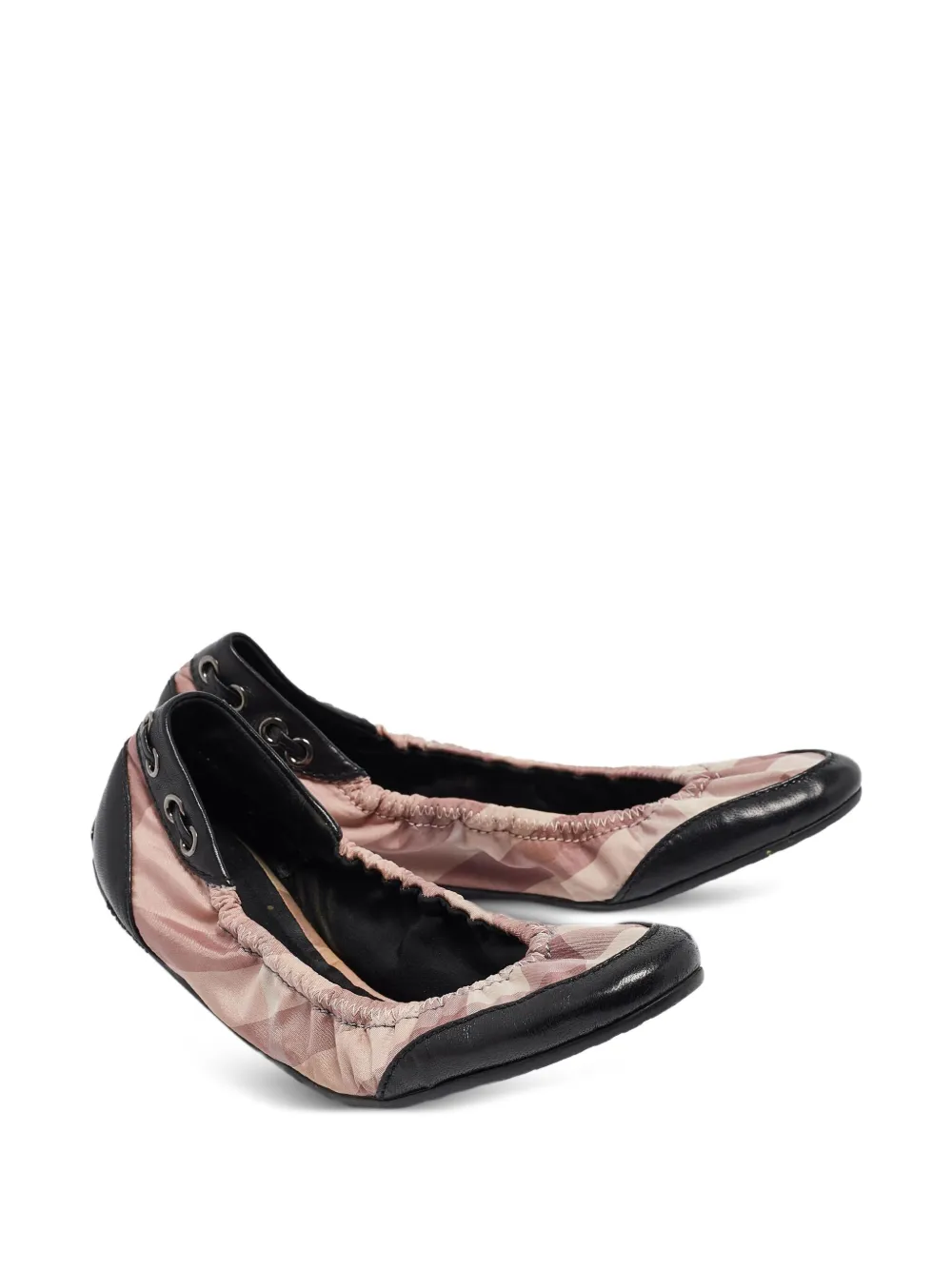 Burberry Pre-Owned Scrunch ballerina's - Roze