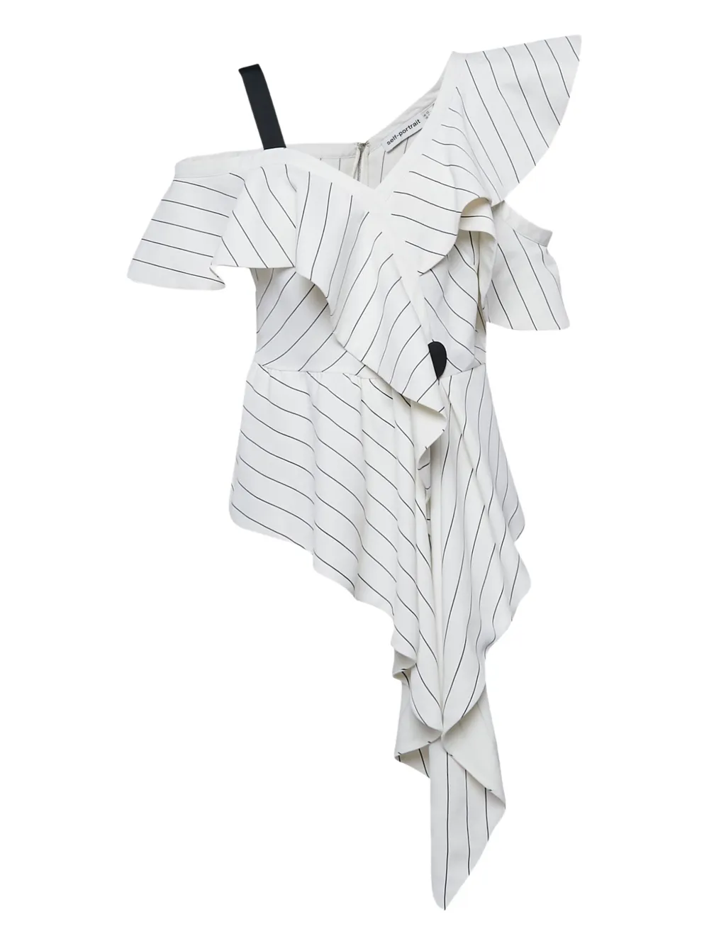 Self-Portrait pre-owned ruffled off-shoulder top | White | Image 1