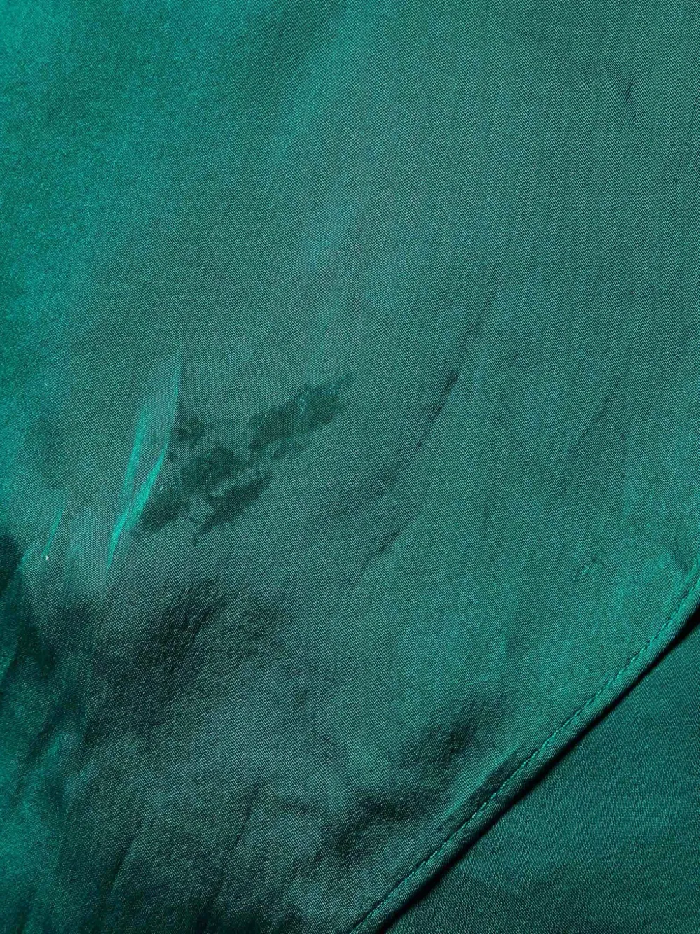 Pre-owned Carolina Herrera Vintage  Ruffled Silk Gown In Green