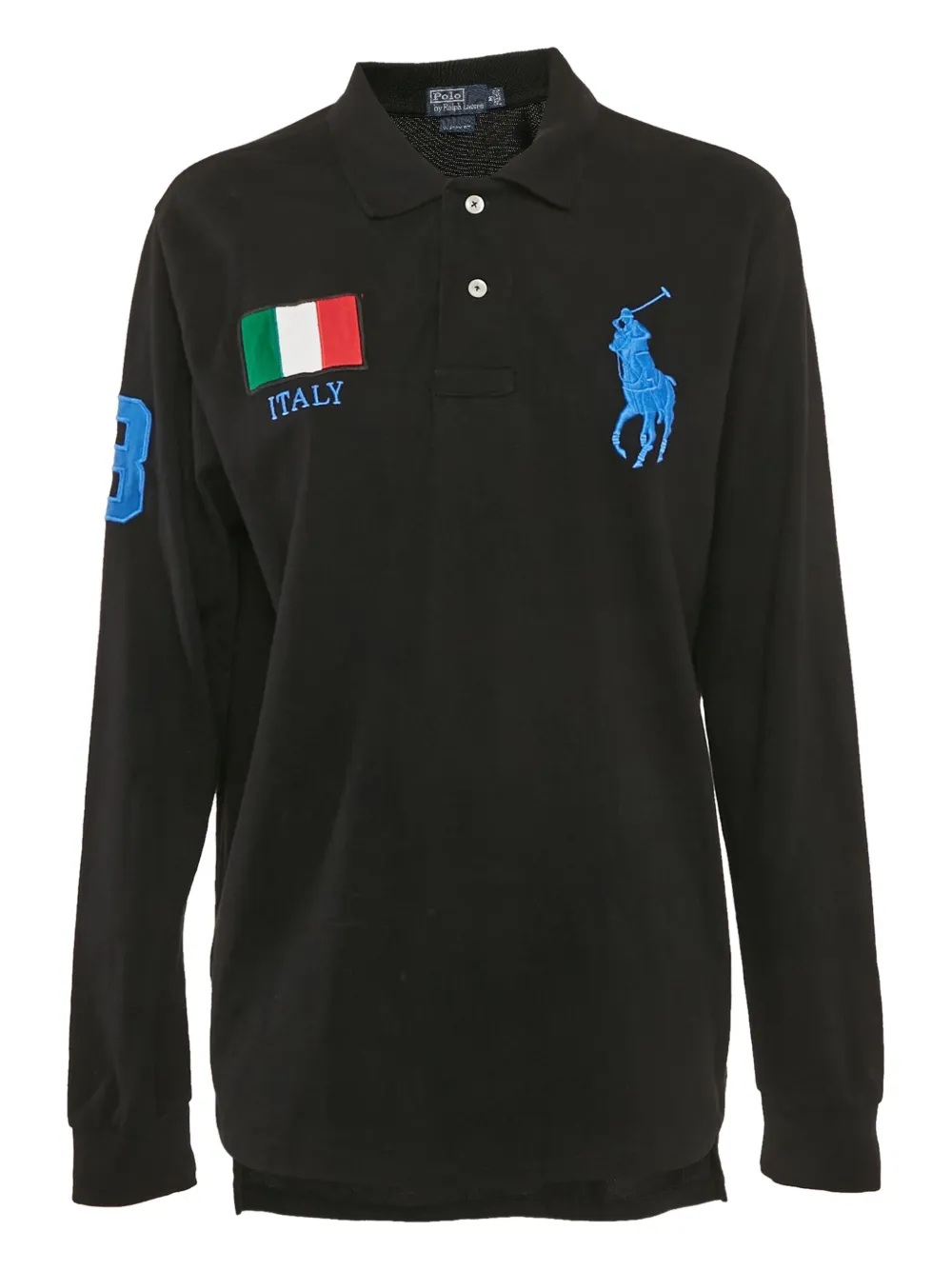 Polo Ralph Lauren Vintage long-sleeve polo shirt | Black | Image 1