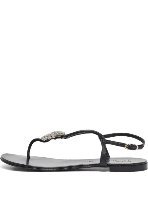 Giuseppe Zanotti Vintage pre-owned crystal-embellished flat sandals