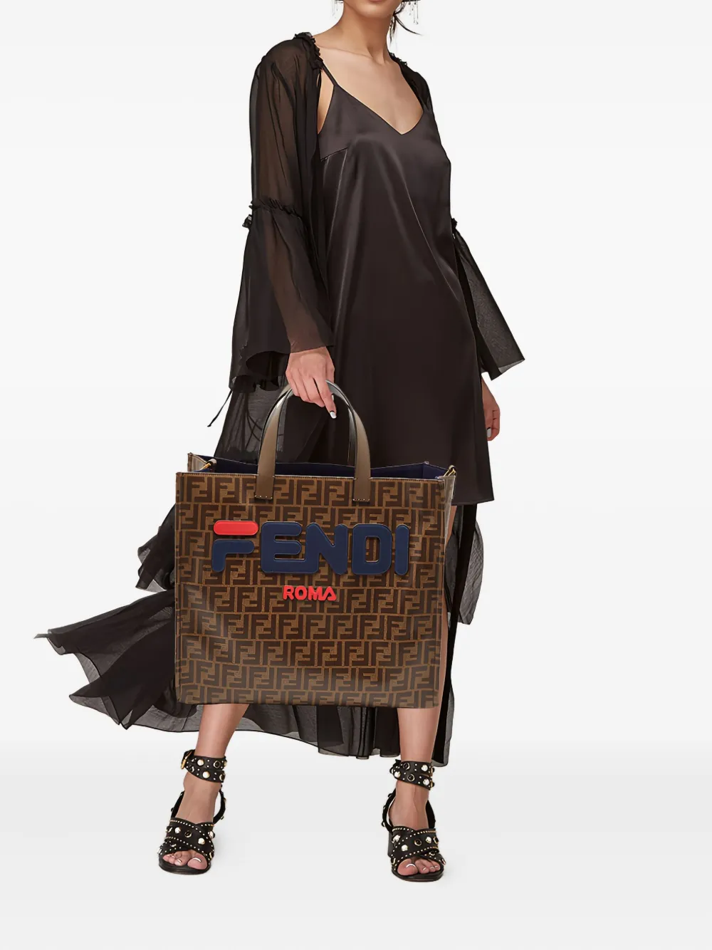 Fendi Pre-Owned x Fila Zucca-pattern tote bag | Pre-Owned | Image 2