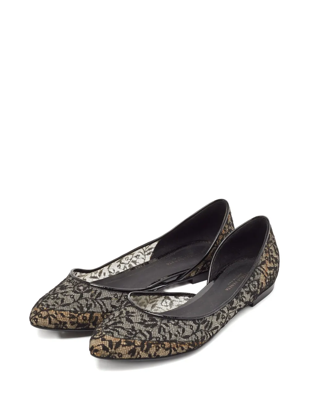 Bottega Veneta Pre-Owned Ballerina's met kant - Zwart