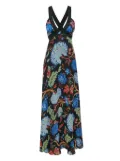 alice + olivia pre-owned floral-print maxi dress - Black