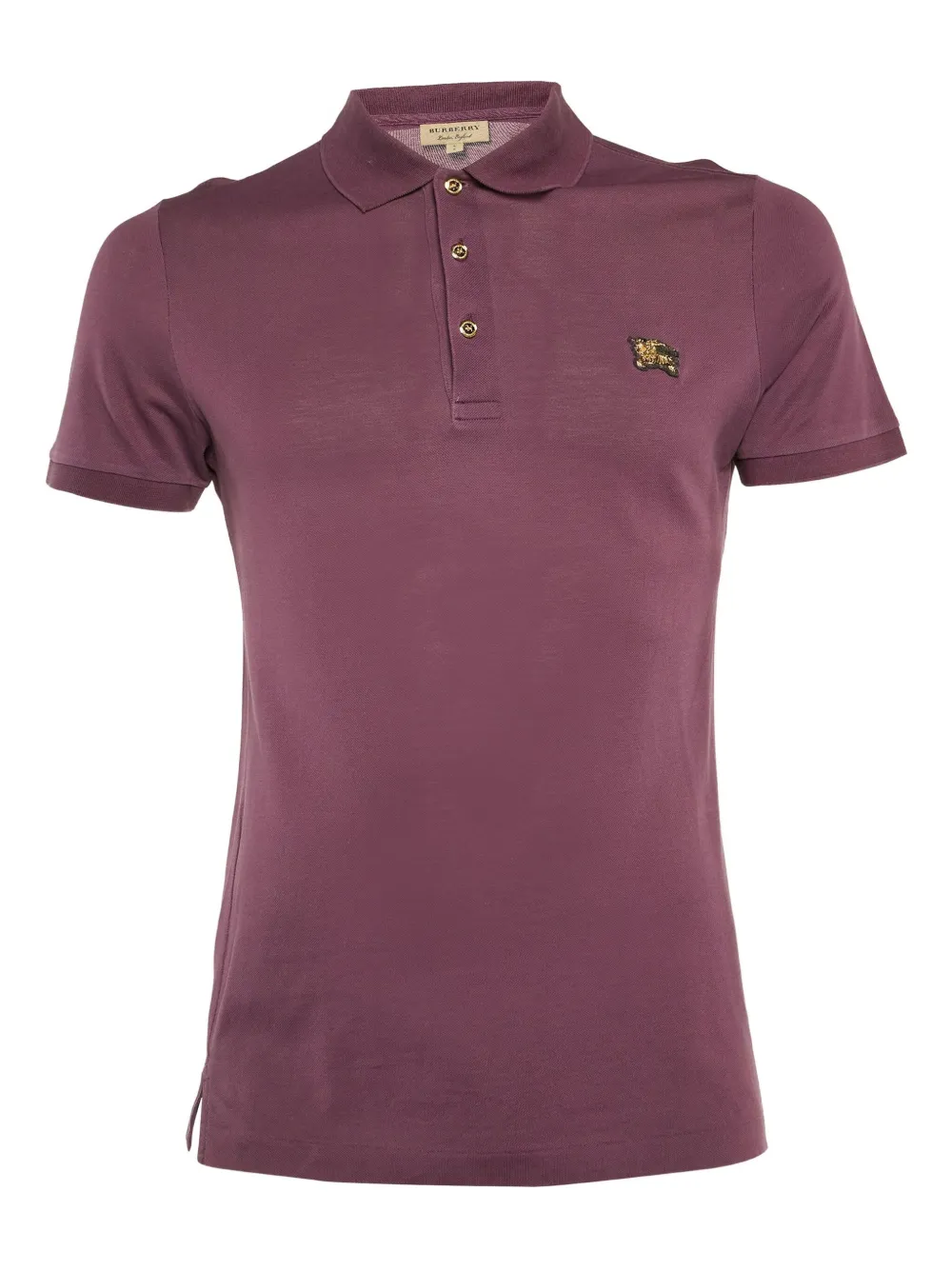 Burberry Pre-Owned piqué-weave cotton polo shirt - Viola