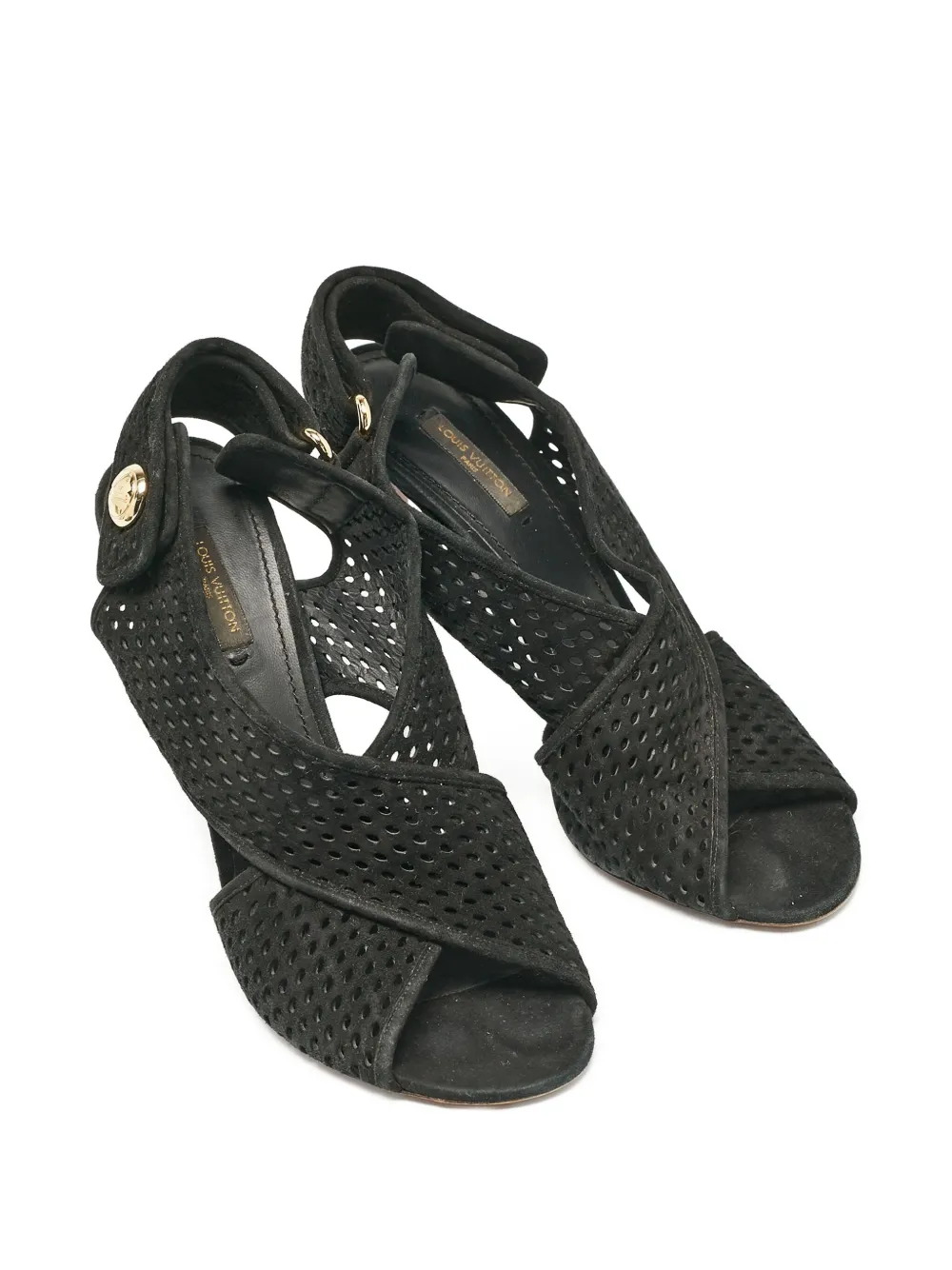 Louis Vuitton Pre-Owned Leren sandalen - Zwart