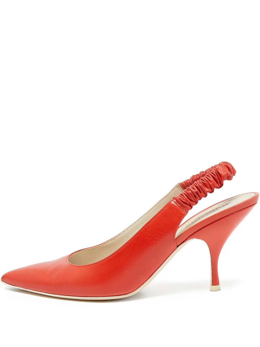 Bottega Veneta Pre-Owned 90mm leather slingback pumps | Orange | Image 1