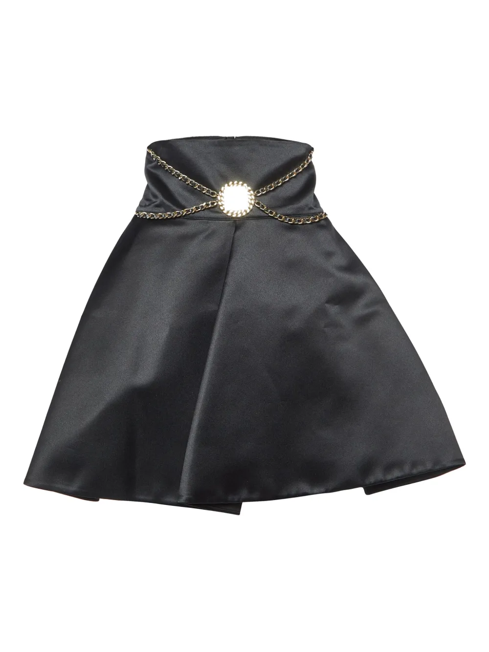 Elisabetta Franchi chain-embellished flared skirt | Black | Image 1