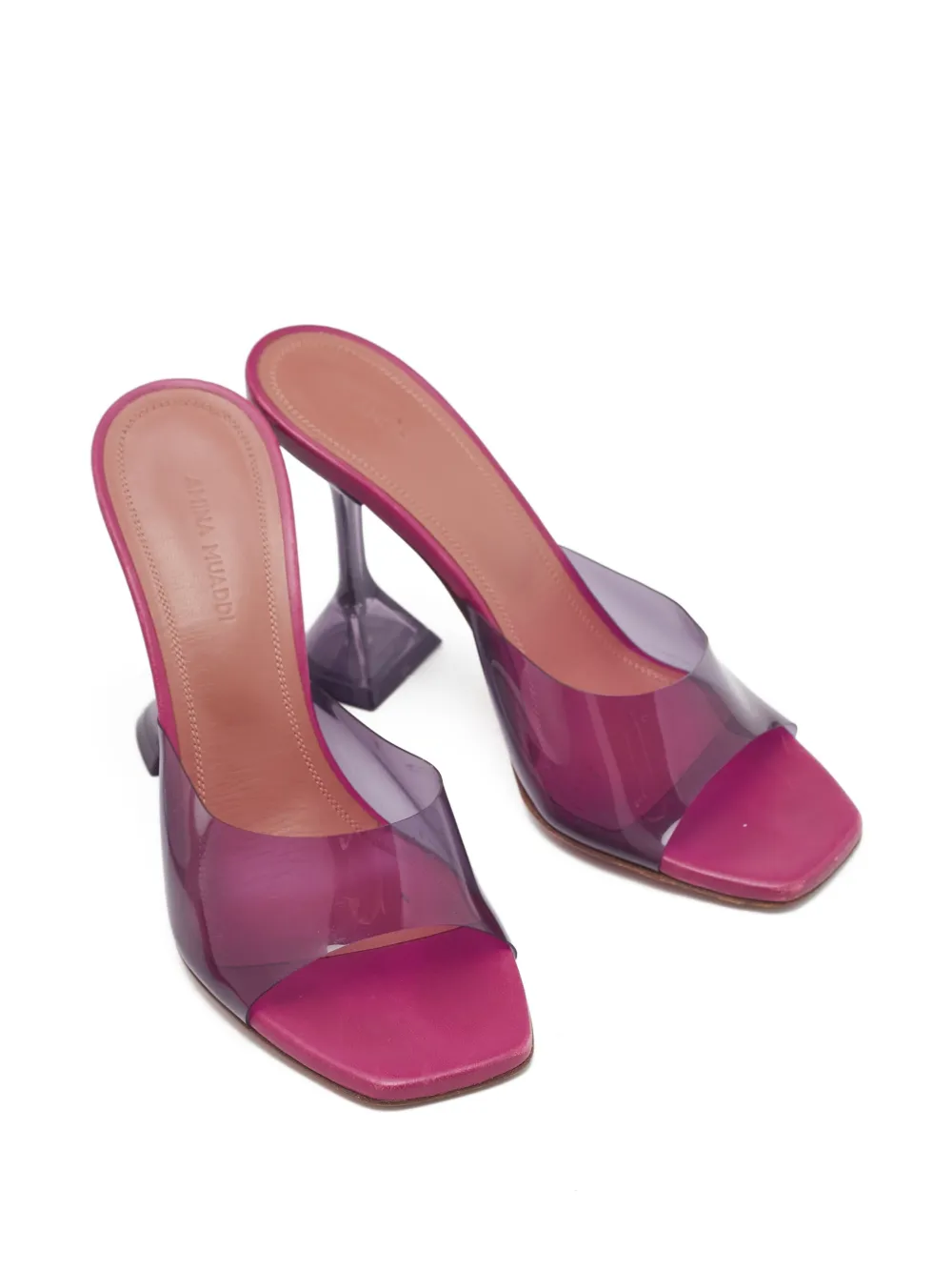 Amina Muaddi pre-owned 110mm transparent sandals | Image 2