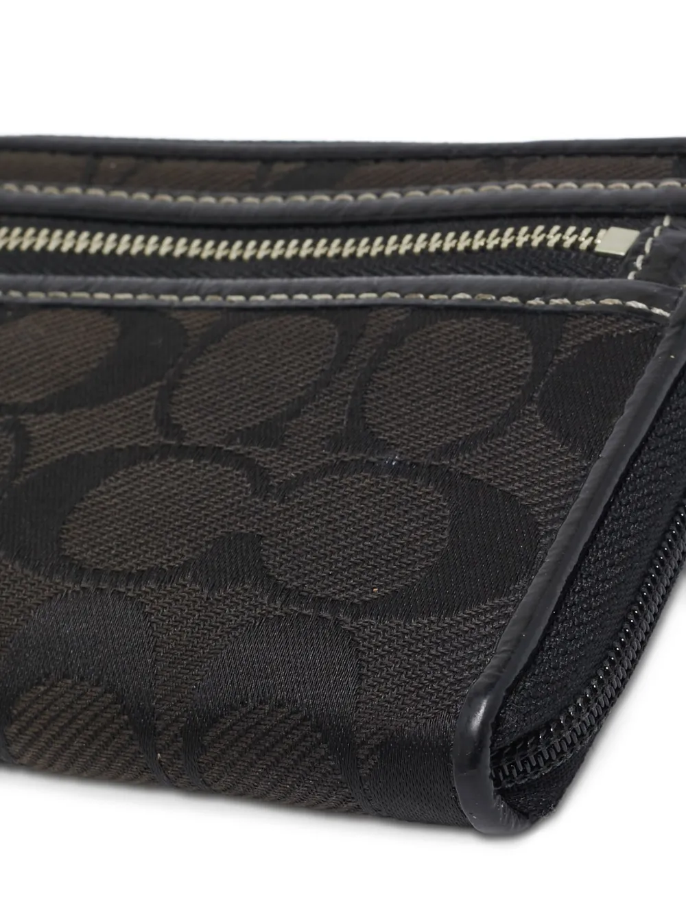 Pre-owned Coach Vintage Logo-printed Zip-around Wallet
