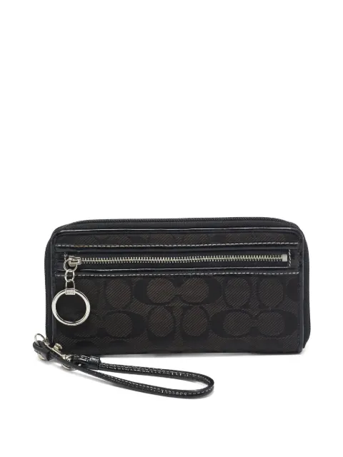 Coach Vintage cartera con logo estampado y cierre en el contorno