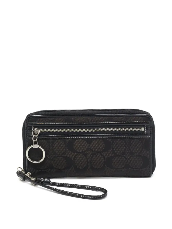 小物 Rare Vintage Coach RoundZip Wallet Black 30346142_59505450_600.jpg