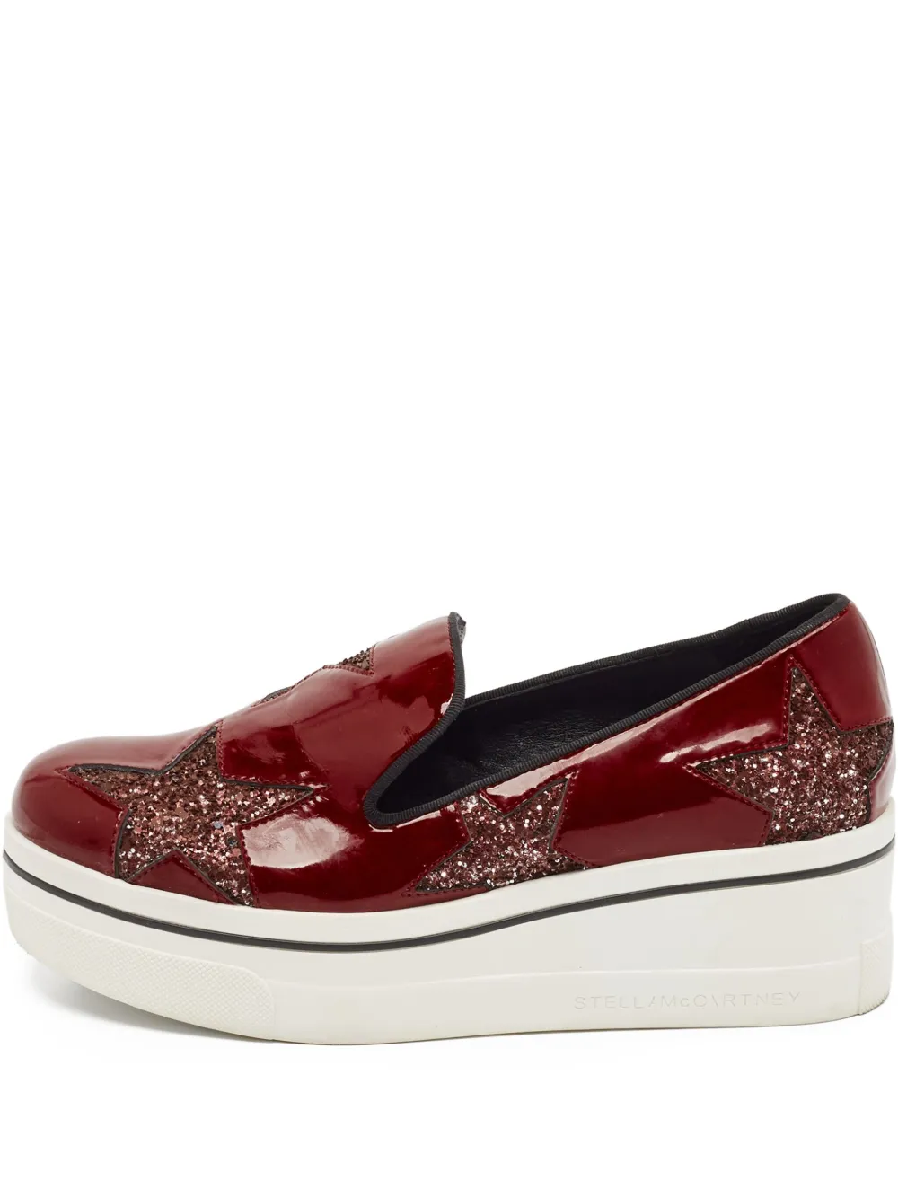 Stella McCartney Pre-Owned star-patch platform loafers | Red | Image 1