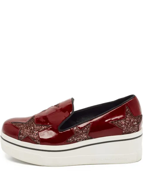 Stella McCartney Pre-Owned star-patch platform loafers