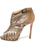 Christian Louboutin Pre-Owned Karina strappy peep-toe high-heeled boots - Brown