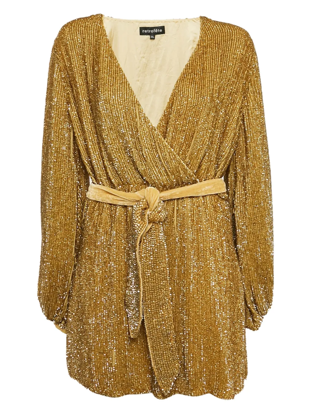Retrofete belted wrap top | Gold | Image 1